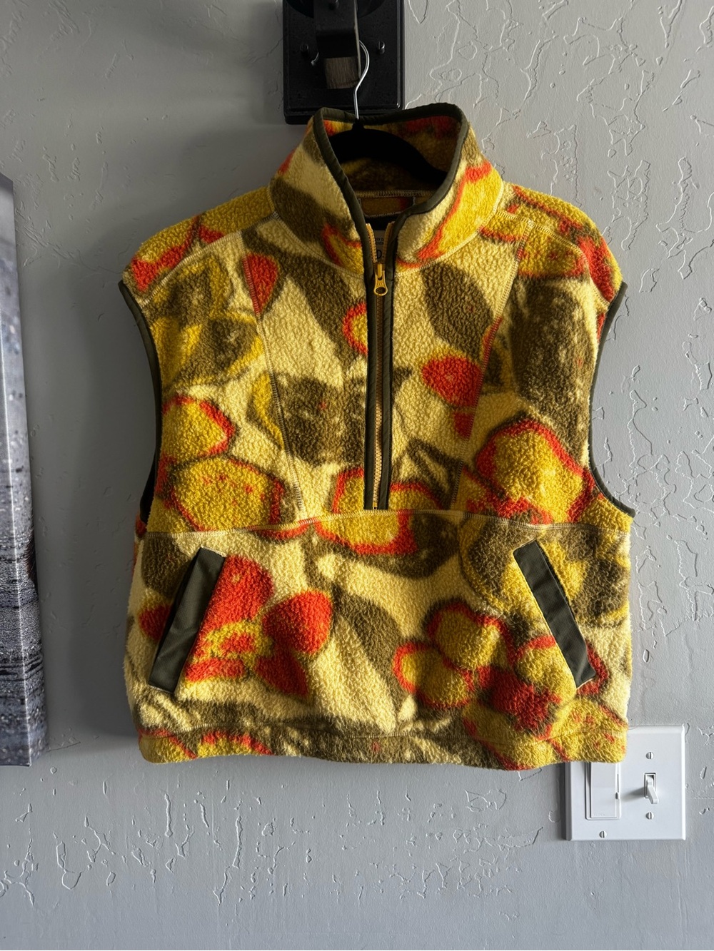 Toad&Co Floral Fleece Vest - Yellow/Orange